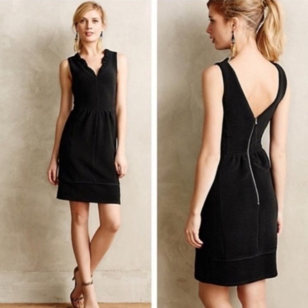 COPY - Anthropologie Maeve ribbed black tank